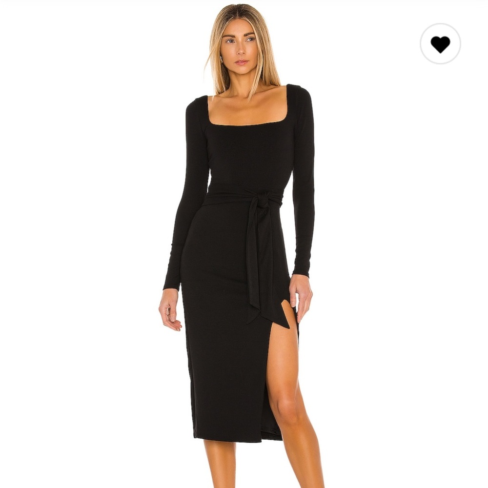 Lovers + Friends Sariah Black Long Sleeve Dress NWT